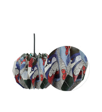 Load image into Gallery viewer, GOND ART COLLAPSIBLE DAHLIA ORIGAMI HANGING LAMPSHADE