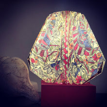 Load image into Gallery viewer, MADHUBANI CONICAL COLLAPSIBLE ORIGAMI TABLE LAMP