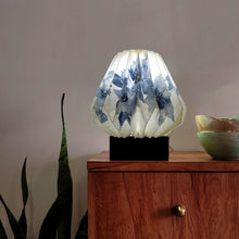Load image into Gallery viewer, BLUE FLORAL COLLAPSIBLE ORIGAMI TABLE LAMP