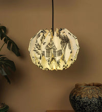 Load image into Gallery viewer, WARLI LARGE DAHLIA COLLAPSIBLE ORIGAMI HANGING LAMPSHADE
