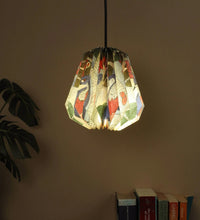 Load image into Gallery viewer, GOND ART COLLAPSIBLE CONICAL ORIGAMI HANGING LAMPSHADE
