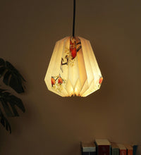 Load image into Gallery viewer, CHERRY BLOSSOM ORIGINAL COLLAPSIBLE CONICAL ORIGAMI HANGING LAMPSHADE
