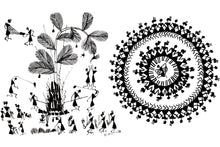 Load image into Gallery viewer, WARLI DAHLIA COLLAPSIBLE ORIGAMI TABLE LAMP
