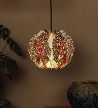 Load image into Gallery viewer, TREE OF LIFE DAHLIA COLLAPSIBLE ORIGAMI HANGING LAMPSHADE
