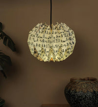 Load image into Gallery viewer, WARLI MIX DAHLIA COLLAPSIBLE ORIGAMI HANGING LAMPSHADE
