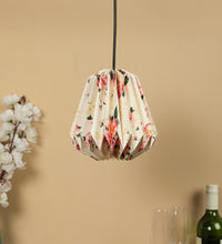 Load image into Gallery viewer, VICTORIAN FLORAL COLLAPSIBLE CONICAL HANDCRAFTED ORIGAMI HANGING LAMPSHADE
