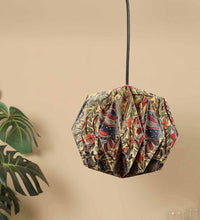 Load image into Gallery viewer, MADHUBANI BOX-SHAPED COLLAPSIBLE ORIGAMI HANGING LAMPSHADE
