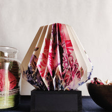 Load image into Gallery viewer, MULTICOLOR FLORAL COLLAPSIBLE HANDCRAFTED ORIGAMI TABLE LAMP
