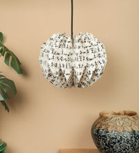 Load image into Gallery viewer, WARLI MIX DAHLIA COLLAPSIBLE ORIGAMI HANGING LAMPSHADE
