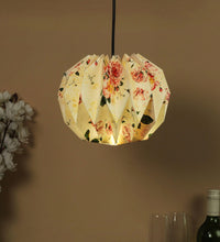 Load image into Gallery viewer, VICTORIAN FLORAL COLLAPSIBLE DAHLIA HANDCRAFTED ORIGAMI HANGING LAMPSHADE
