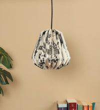 Load image into Gallery viewer, WARLI LARGE CONICAL COLLAPSIBLE ORIGAMI HANGING LAMPSHADE
