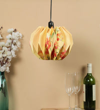 Load image into Gallery viewer, ORANGE CHERRY BLOSSOM DAHLIA ORIGAMI HANGING LAMPSHADE
