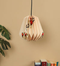 Load image into Gallery viewer, CHERRY BLOSSOM ORIGINAL COLLAPSIBLE CONICAL ORIGAMI HANGING LAMPSHADE
