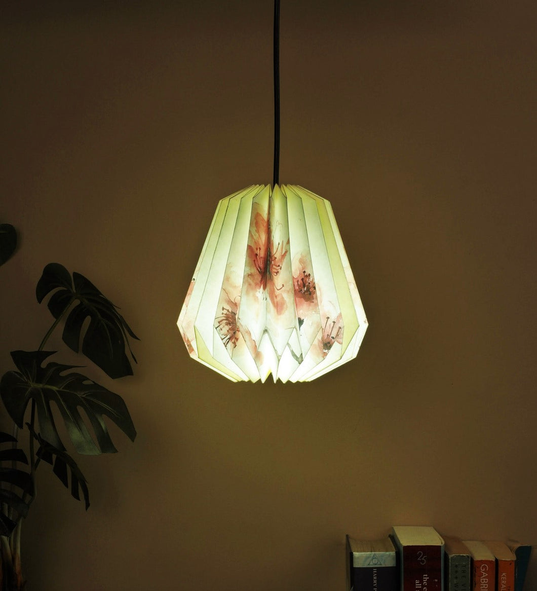 SAKURA CONICAL COLLAPSIBLE ORIGAMI HANGING LAMPSHADES