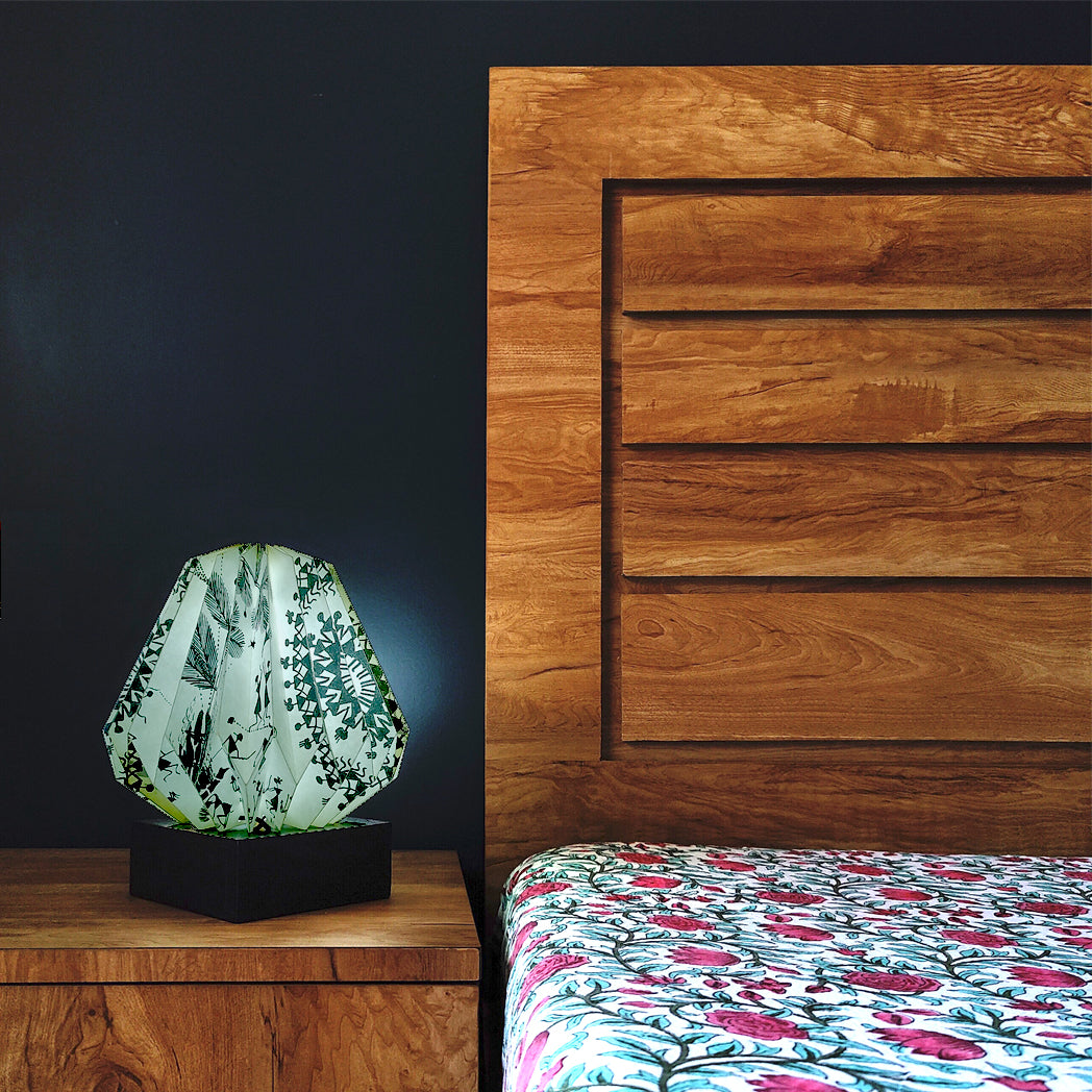 WARLI CONICAL COLLAPSIBLE ORIGAMI TABLE LAMP