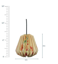 Load image into Gallery viewer, ORANGE CHERRY BLOSSOM COLLAPSIBLE CONICAL ORIGAMI HANGING LAMPSHADE

