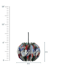Load image into Gallery viewer, GOND ART COLLAPSIBLE DAHLIA ORIGAMI HANGING LAMPSHADE
