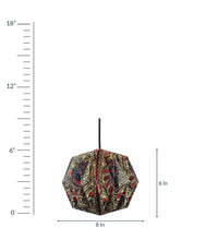 Load image into Gallery viewer, MADHUBANI BOX-SHAPED COLLAPSIBLE ORIGAMI HANGING LAMPSHADE
