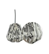Load image into Gallery viewer, WARLI LARGE CONICAL COLLAPSIBLE ORIGAMI HANGING LAMPSHADE

