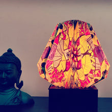 Load image into Gallery viewer, PSYCHEDELIC CONICAL COLLAPSIBLE ORIGAMI TABLE LAMP
