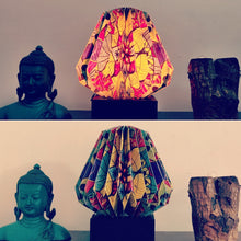 Load image into Gallery viewer, PSYCHEDELIC CONICAL COLLAPSIBLE ORIGAMI TABLE LAMP
