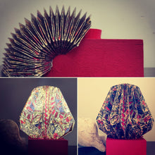 Load image into Gallery viewer, MADHUBANI CONICAL COLLAPSIBLE ORIGAMI TABLE LAMP
