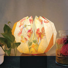 Load image into Gallery viewer, ORANGE CHERRY BLOSSOM DAHLIA ORIGAMI TABLE LAMP
