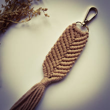 Load image into Gallery viewer, DUNE Collection macramé keychain with assorted charms
