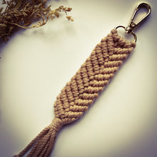 Load image into Gallery viewer, DUNE Collection macramé keychain with assorted charms
