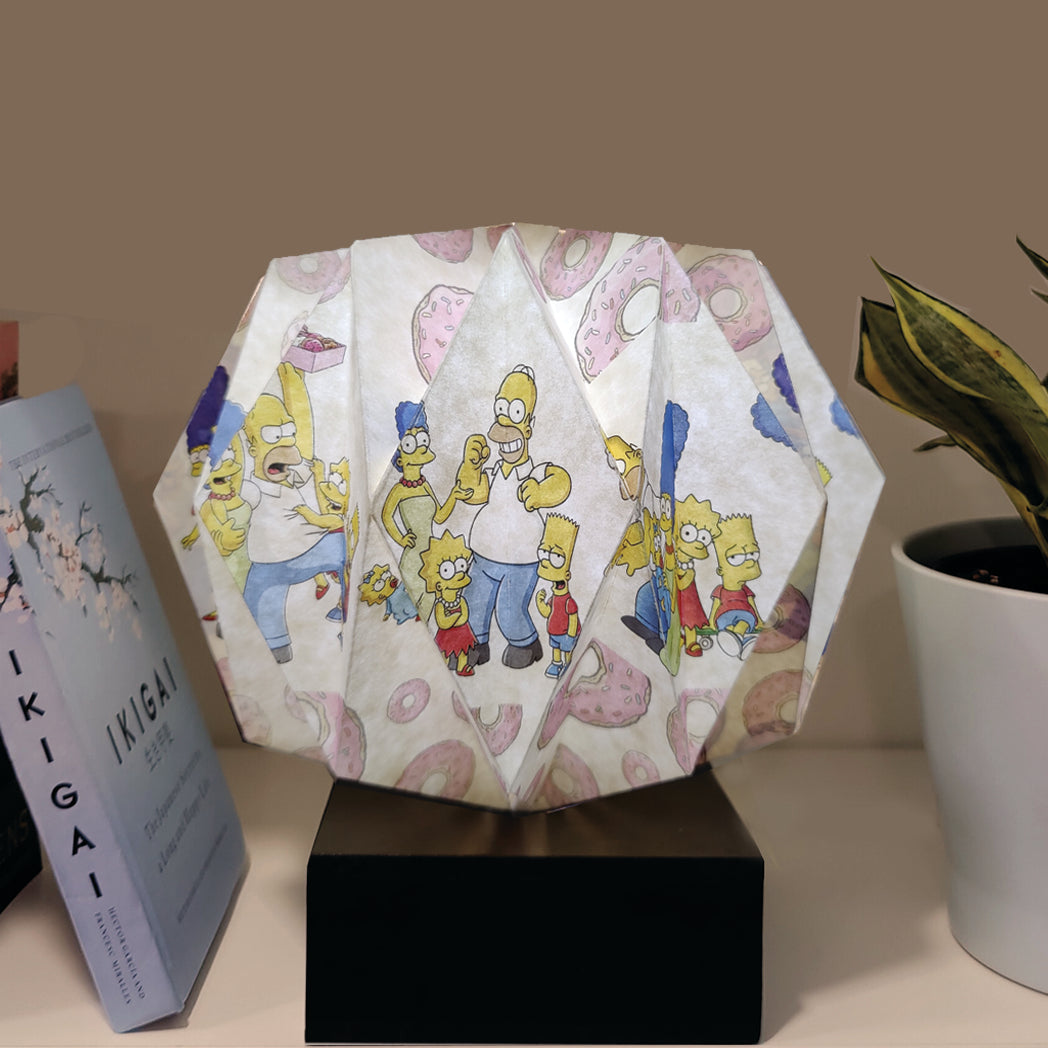 SIMPSONS CARTOON HANDMADE ORIGAMI TABLE LAMP SET